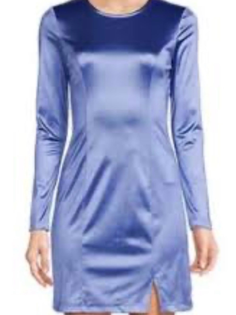 GB girls Satin Mini Dress in Light Periwinkle